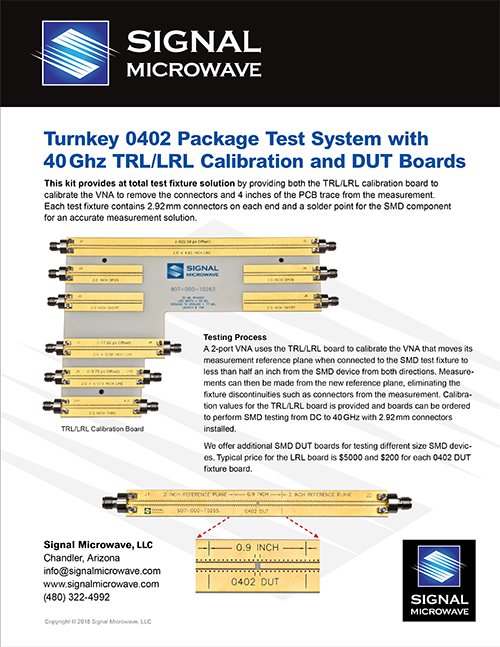 Turnkey 0402 Package Test System